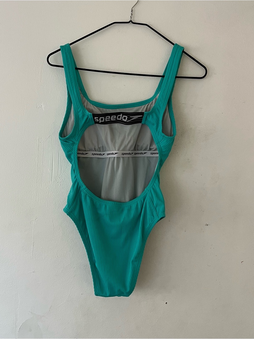 Speedo Ribbed Teal One-Piece Swimsuit